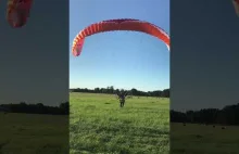 colleague's first solo paramotor launch
