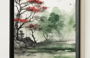 Tajemnicza i wyrafinowana Japońska sztuka malowania ręcznie tuszem Sumi-e