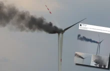 Płonie turbina wiatrowa. Nietypowy pożar pod Kętrzynem.