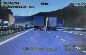 Wyprzedzał ciężarówką inny pojazd ciężarowy na autostradzie A2