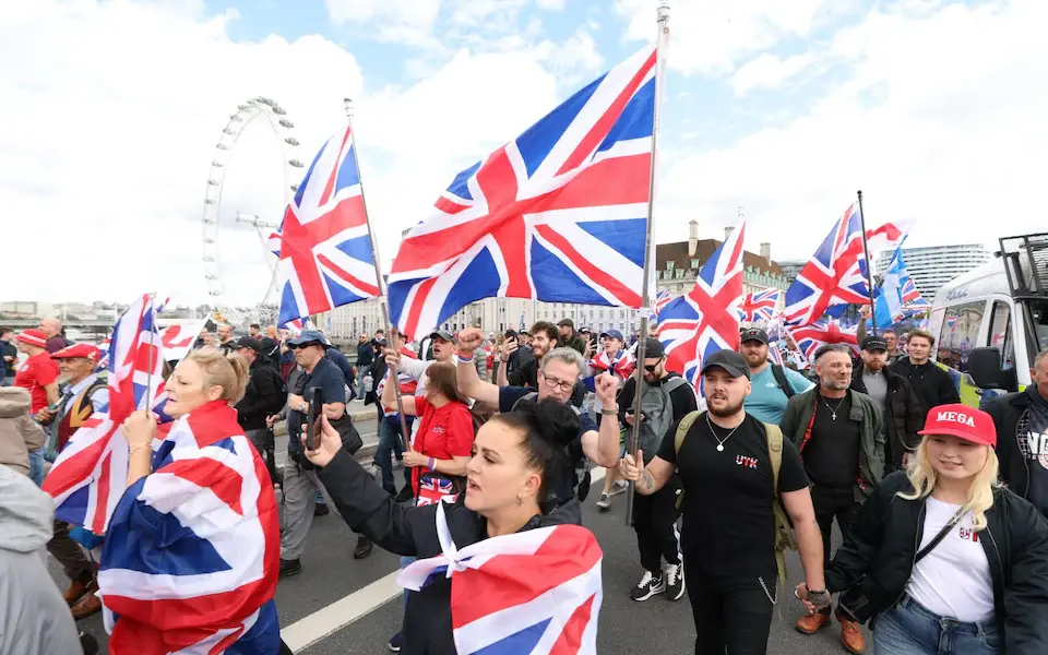 Antyimigrancki protest w Londynie