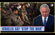 Izraelczycy starli się z policją w związku z wojną Netanjahu w Strefie Gazy