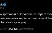 Trump nie będzie wspierał Ukrainy jeżeli wygra wybory prezydenckie w USA