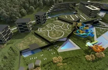 W Polsce powstanie pierwszy aquapark z całorocznym stokiem narciarskim na dachu