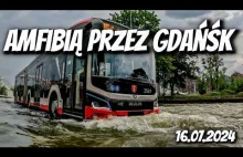 Powódź w Gdańsku 16.07.2024r. bardzo mocne opady deszczu