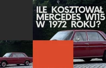 Ile kosztowal Mercedes W115 230 w 1972 roku? - YouTube