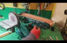 Test szlifierki taśmowej z Allegro