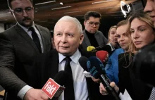 Kaczyński triumfuje po wynikach exit poll: "Żółta kartka dla rządzących"