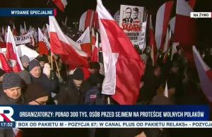 Demonstracja PiSu. Ratusz 35 tys, Republika 300 tys