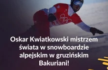 MŚ w snowboardzie: Polak przeszedł do historii. Oskar Kwiatkowski mistrzem!