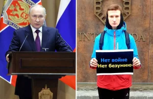 Młody Rosjanin sprzeciwił się wojnie. Podeszli policjanci i się zaczęło