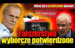 Fałszerstwa wyborcze POTWIERDZONE