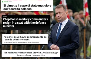 Światowe media o dymisjach polskich generałów - "Cios dla PiS"