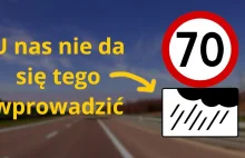 Ograniczenie prędkości przy mokrej nawierzchni.