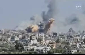 Zmasowany ostrzał Gazy.
