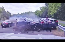 Dashcam Shows Out-of-Control Car Nearly Hit Fairfax Officer in Wild Crash