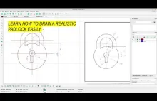 Drawing a Realistic Padlock Using LibreCAD | Step-by-Step Tutorial for B...