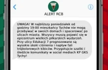 Tymczasem GKS Tychy przekracza granice żenady... Oto ich "Alert RCB"