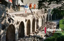 Katastrofa budowlana w Zamku Książ. Runął jeden z murów