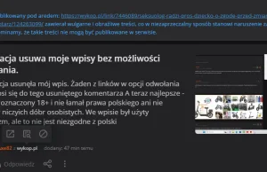 MOderacja kłamie na temat przyczyny usunięcia mojego wpisu