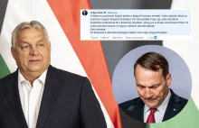 Orban o Sikorskim: Psychoza wojenna ogarnęła polski rząd