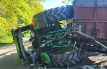 Zderzenie dwóch ciągników rolniczych - WIELKOPOLSKA