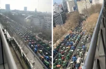 Protest rolników w Belgii. Bruksela sparaliżowana przez blisko 3000 traktorów