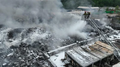 Składowisko w Siemianowicach Śląskich, które wczoraj spłonęło było nielegalne :D