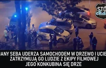 55. Przechodnie łapią pijanego kierowcę, konkubina się drze