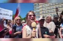 Biedne zindoktrynowane dziecko na manifestacji