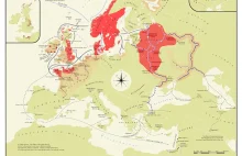 Mapa ekspansji Wikingów VIII - XI w. I nie ma na niej naszych ziem