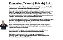 Jak TVPiS pokazało orędzie Marszałka Senatu?