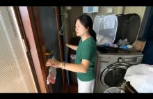 Moja SEXY chińska ŻONA rozwiesza pranie