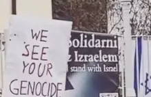 "We see your genocide Stand for the truth even if you have to stand alone"