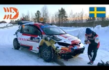 Katsuta Repairs Crash Damage - WRC Rally Sweden 2023