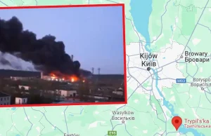 Płonie jedna z największych elektrowni na Ukrainie. Kłęby dymu pod Kijowem