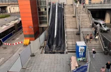 Nowe schody z Dworca Głównego imienia Aleksandra Miszalskiego