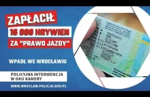 Zapłacił 16 tys. hrywien za prawo jazdy, wpadł we Wrocławiu.