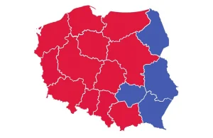 Wybory parlamentarne 2023. Wyniki late poll w województwach. W większości demokr