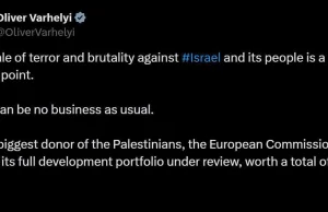 Komisja Europejska wstrzymuje pomoc finansową dla Palestyny.
