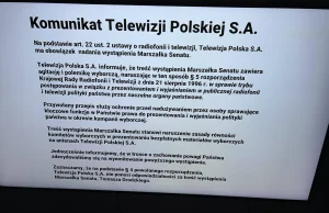 Komunikat TVPiS przed orędziem Grodzkiego