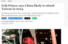 Erik Prince twierdzi, że Chiny prawdopodobnie zaatakują Tajwan w 2024 r