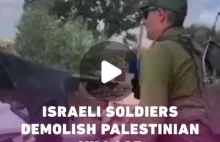 Żydzi z radością niszczą palestyńską wioskę