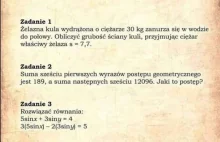 Tak wyglądała matura z matematyki ponad 100 lat temu - Dobre Wiadomości