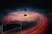 Olbrzymia czarna dziura niszczy masywną gwiazdę