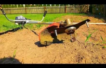 Niesamowite domowe wynalazki. Kultywator glebogryzarka do kosy spalinowej