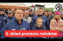 Agrounia: Piąty dzień protestu rolników w Hrubieszowie
