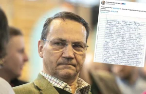 Radosław Sikorski pokazał list z pogróżkami. "Dumni z siebie, TVP Info?"