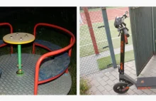 Połączyli hulajnogę z karuzelą. Zderzenie głowami.