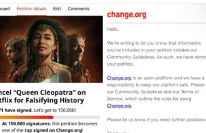 Egipska petycja przeciwko czarnej Kleopatrze Netflixa zbanowana za 'nienawiść'